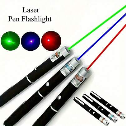 1pc/3pcs Purple/ LED Laser Pointer Pen - Convenient, Suitable For Gifts, Home, Presentations, Teaching, Cat Toys, Living Room, Bedroom, Birthday Gifts