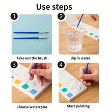 1 Set Kids Watercolor Coloring Books, Student Painting & Coloring Books, Coloring Papers With Built-In Watercolor Pens, Suitable For Halloween, Thanksgiving, Christmas And Easter Gifts - Multicolor - View 11