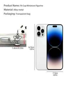 足球运动树脂奖杯 - 树脂雕塑重型英超联赛奖品，体育主题世界冠军装饰物品，是圣诞节、万圣节、复活节、情人节、教师节的节日吊坠礼物，适合游戏迷收集和纪念奖杯、钥匙扣 - 彩色 - 查看 8