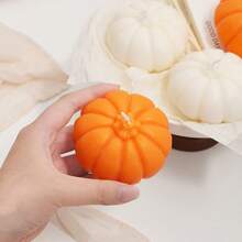 1入組南瓜形蠟燭白橙色蘋果香氛適合萬聖節、感恩節、聖誕禮物、派對、家居裝飾 - 彩色 - 查看 5