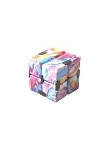 1pc Bestselling Printed Infinity Cube Pocket Fidget Toy, Creative Stress Relief Gadget, Foldable Infinity Cube Mini Gift - Multicolor - View 6