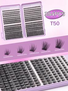 384pcs Eye Lash Clusters, D Curl, W Shape False Eyelashes, DIY Fluffy Natural Lengthening Lashes, 0.07mm Ultra-Fine D Curl Curly, Single Strand Eyelash Extension (11-15mm Mixed Length), Soft Mink-Like Lashes For Makeup, Versatile For All Makeup Styles Lash Clusters,Eye Lash Clusters,Individual Eyelashes,Lashes,Fake Lashes - D - View 4