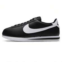 Nike Cortez 男士复古风运动鞋，加宽鞋头设计，增强支撑，全天舒适穿着，黑色/白色 DM4044-001 - 黑白 - 查看 4