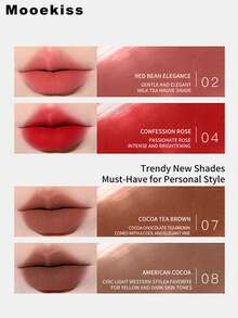 Velvet Matte Lip Gloss, Moisturizing Non-Drying (08) - 08 Americano - View 8