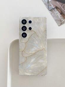 1pc Minimalist Shell & Marble Pattern Transparent Soft TPU Phone Case, Anti-Scratch Anti-Fingerprint Protective Cover With Camera Lens Protection, Compatible With Apple, Nothing, Pixel, INFINIX, Redmi - Multicolor - View 3