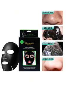 100 piezas Mascarilla Facial De Carbón/barro/puntos Negros (100 Piezas) 100 PIEZAS MASCARILLAS PARA ELIMINAR EL ACNE - Película de barro negro - Ver 1