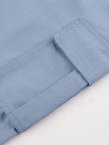 青少年男孩三件套翻盖口袋工装裤