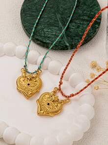 1 件波西米亚时尚不锈钢四叶草珍珠爱心靴太阳项链，镀 18k 金，不易氧化，可轻松搭配女孩日常着装装饰、海滩度假派对、音乐节。女士珠宝 - 彩色 - 查看 8