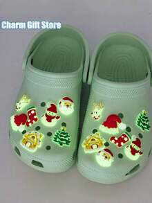 14 Pieces Of Glow-In-The-Dark Shoe Accessories, Suitable For Christmas Gifts, Glow-In-The-Dark Santa Claus Shoe Accessories, Suitable For Party Decorations, Accessories, Holiday Gifts, Christmas Decorations Christmas Decoration XMAS Decor Christmas Tree Gift Decor Thanksgiving Wedding Home Decor Home Decor Fall Decor Autumn Decor Birthday Decorations For Gifts Party Supplies Indoor Outdoor Garden Holiday Festival Decor Halloween Decor Wall Decor Halloween Ornamentschristmas Decoration XMAS Decor Christmas Tree Gift Decor Thanksgiving Wedding Home Decor Home Decor Fall Decor Autumn Decor Birthday Decorations For Gifts Party Supplies Indoor Outdoor Garden Holiday Festival Decor Halloween Decor Wall Decor Halloween Ornaments - Multicolor - View 2