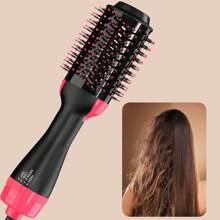 热风梳、吹风机直发器、家用拉直卷发干燥吹风梳、带铝管梳头的热风刷、适合所有发质的电动发梳、节日礼物 - 查看 2