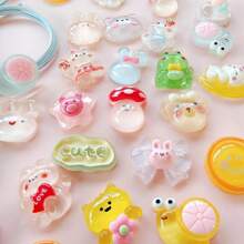 6/10/20 件可爱同色 DIY 饰品系列树脂装饰适用于 DIY 工艺耳环项链手链脚链珠宝制作钥匙扣手机壳发夹配件制作用品