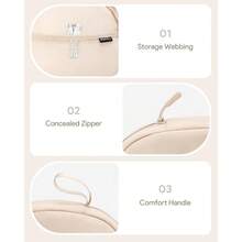 YQQ Headphone Case Soft For  Tune 510BT 520BT 500BT 720BT  WHCH520 510 720 710 BERIBES SoundCore Q20 30 TOZO KVIDIO JLab  UltraThin Headphones Case Bag Travel Carrying Universal Beige LXY2179 - 米色 - 查看 5