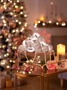 44 pezzi - Palline di Natale, decorazioni per albero di Natale, decorazioni sferiche in plastica infrangibile da appendere per albero di Natale, vacanze, feste di matrimonio, finestre, Natale, compleanni, San Valentino, Pasqua, casa, ufficio, decorazione da parete, perfette per creare un'atmosfera natalizia - regalo di Natale 7/6/5/4/3 cm (2,8/2,4/1,9/1,6/1,2 pollici)