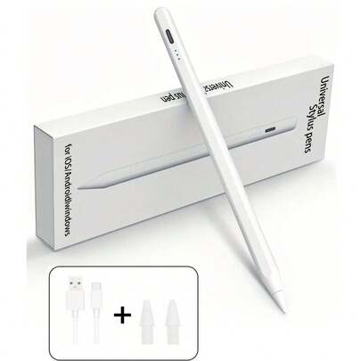 עט סטיילוס מגע עם מחוון LED תואם לעיפרון של אפל לאייפד 2024, 2023, 2022, 2021, 2020, 2019 ו-2018, מתנה אידיאלית לאמא, משפחה, חברים, יום הולדת או חגים, גם אביזר נהדר