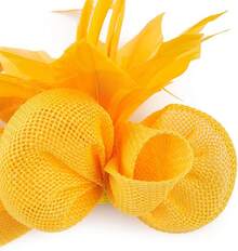Fascinators Hats Women,Tea Party Fascinator Hair Clip With Feathers Wedding,Derby Hats Headbands - Ha9582-黃色 - 查看 6