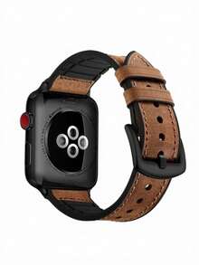 1 dây đeo đồng hồ nam phong cách thể thao tối giản, tương thích với Apple Watch 38mm 40mm 41mm 42mm 44mm 45mm 46mm 49mm, tương thích với Apple Watch Series 11 10 9 8 SE 7 6 5 4 3 2 1 Ultra 3/2/1 S10/S11, dây da có thể thay thế, phụ kiện đồng hồ màu nâu, phù hợp với S10/S11 - màu nâu - Xem 4