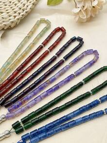 1pc 33pcs Cylindrical Glass Bead Tasbih, Elegant & Suitable For Men's Daily Wear - 33 Cylindrical Glass - View 1