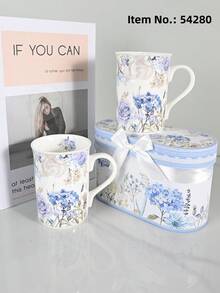 Juego de tazas de café de cerámica, taza de té de porcelana grande con asa, regalo de Navidad, regalo de inauguración de casa - apto para microondas y lavavajillas, juego moderno de tazas de café de cerámica con asa para té/latte/capuchino/leche/cacao, regalo de fiesta de té de la tarde, cumpleaños, Acción de Gracias