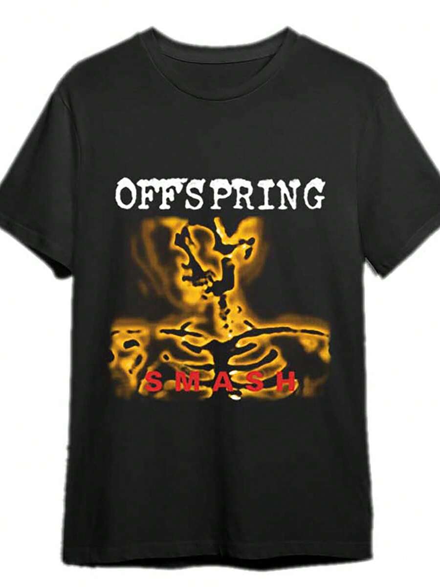 The Offspring Smash  Holland Punk Rock Tee T-Shirt 336188   Funny Men Short Sleeve Graphic T-Shirt Collection  Men Size S-19XL - màu đen - Xem 1