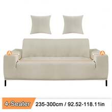 1 件提花条纹弹力沙发套加厚防滑沙发套适用于客厅卧室户外沙发保护防宠物污渍 4 季沙发座垫套适用于 L 型单人座椅躺椅和 1/2/3/4 座沙发秋季家居装饰秋冬加厚版沙发盖 - 淺灰色 - 查看 13