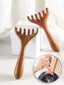 2 件檀香头部和面部按摩梳，放松肌肉，缓解压力，适合男士和女士，精致的万圣节、圣诞节、感恩节、生日礼物、头发、美发工具、护发、学校、返校、旅行、旅行必需品、家庭必需品、水疗、按摩工具、按摩、按摩器、水疗