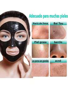 100 piezas Mascarilla Facial De Carbón/barro/puntos Negros (100 Piezas) 100 PIEZAS MASCARILLAS PARA ELIMINAR EL ACNE - Película de barro negro - Ver 4