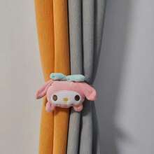 Sanrio 2 piezas Hebilla de cortina Sanrio Hello Kitty Clip de cortina creativo y lindo de dibujos animados Banda elástica para cortina de habitación Decoración del hogar (El pequeño orificio en la parte posterior no afecta el uso normal)