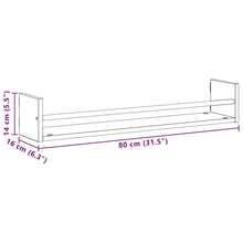 vidaXL Wandregale 2 Stk. Artisan Eiche 80x16x14 cm Holzwerkstoff - Braun - Übersicht 8