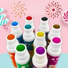 1/5/10 支点状涂鸦笔，大号和小号笔尖，10 色水彩笔，绘画画笔套装，美术用品