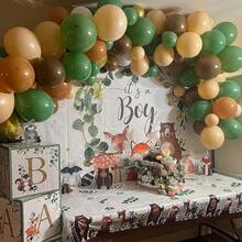 25/45/60 piezas Globos de Aventura en la Selva Verde Marrón Beige Bosque Salvaje, Adecuados para Fiesta de Revelación de Género, Despedida de Soltera, Fiesta de Carnaval, Fiesta de Cumpleaños, Ceremonia de Graduación, Aniversario, Despedida de Novia, Navidad, Baby Shower - Multicolor - Ver 8