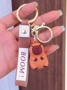 Llavero de Capibara, Llavero de muñeco de peluche lindo de Capibara, Llavero de pareja, Accesorio de bolso, Accesorios de Halloween, Día del maestro