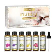 Set de regalo de aceites esenciales EUQEE, Set de 6 piezas/12 piezas de aceites esenciales de aromaterapia, Set de aceites con aroma a frutas, Adecuado para difusor, aromaterapia, velas, jabón, Múltiples tamaños disponibles, Set de regalo de aceites esenciales premium - Múltiples aromas - Ver 20
