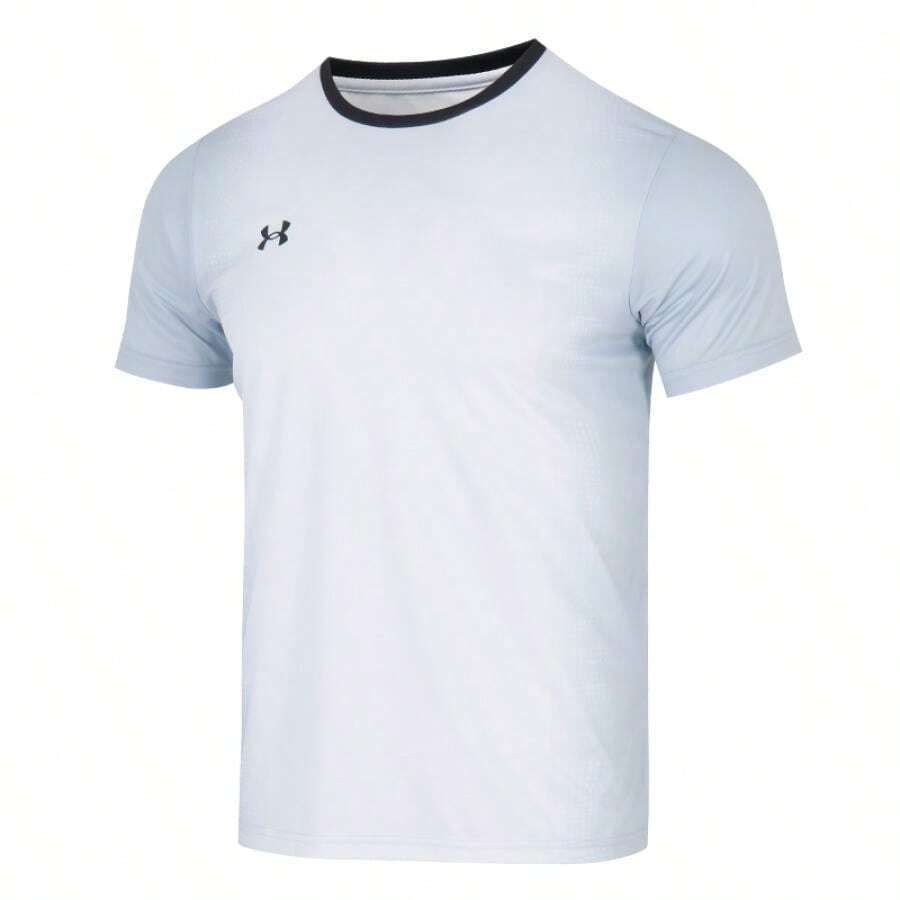 Under Armour Áo thun Unisex bóng đá dệt kim tay ngắn, nhẹ cho tập luyện hàng ngày và thể dục, áo thun tay ngắn 25500510-100 - Trắng/chuyển sắc - Xem 1
