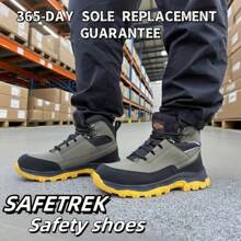 Men's Protective Shoes, Impact And Puncture-Resistant Steel-Toed Work And Sports Shoes, Lightweight Waterproof Upper Material, All-Day Comfort For Wearing, Kevlar Midsole For Puncture Resistance
