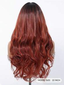 Wigs For Women Daily Cosplay Party Natural Heat Resistant Ombre Red Brown Long Wavy Synthetic Wigs With Bangs Copper Orange Hair Wigs For Women Wig For Daily Party Use For Women Daily Party Cosplay,Vacation Travel Family Party Everyday Wear,Gifts For Girlfriends,Beauty Christmas Gifts - 漸層紅色 - 查看 6