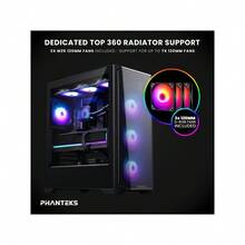 Phanteks Eclipse G370A, Chasis de juegos de torre media, malla de alto flujo de aire, 3x M2