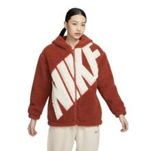 Nike Sportswear Letter Hooded Zipper Casual Fleece Jacket Long Sleeve Jacket Women's-FB8696-832