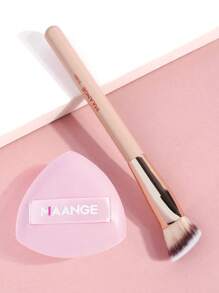 MAANGE 1支/2支/4支装面部三角遮瑕刷，便携式晕染化妆刷，柔软亲肤纤维，女士旅行化妆刷，粉底刷、遮瑕刷、腮红刷、修容刷、古铜粉刷、散粉刷 - 杏色 - 查看 5