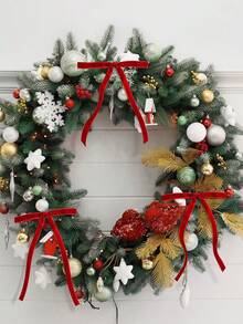 24 pièces Nœuds de ruban de velours vintage pour décoration d'arbre de Noël - Élégants nœuds en ruban de polyester rouge et vert pour ornements de fête, artisanat DIY et cadeaux, couronnes, portes, décoration de la maison, mariage, Thanksgiving, Nouvel An et décorations de Noël - Multicolore - Voir 6