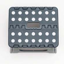 Shark Power Gear Foldable Kids Step Stool – Lightweight Plastic Step Ladder For Bathroom, Kitchen & Home - Grey - View 2