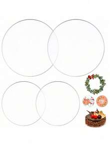 1pc Acrylic Cake Base, Round Acrylic Cake Board, Acrylic Cake Decorating Plate, 1/8 Inch Thick, Versatile Round Base Suitable For Decoration And Baking, Perfect For Birthdays And Holidays - Multicolor - View 2
