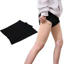 1 Paar hochelastische, warme und reibungsbeständige Ärmel für Oberschenkel oder Waden, aus festem Strickstoff mit Schlupfdesign, geeignet für alle Jahreszeiten