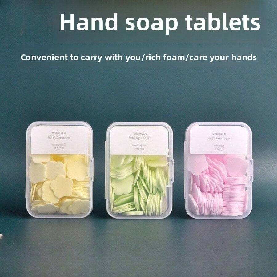 1 Pack Of Travel-Sized Scented Hand Wash Bars, Disposable Water-Soluble Mini Soaps For Outdoor Camping And Hiking, Portable Packaging - 彩色 - 查看 1