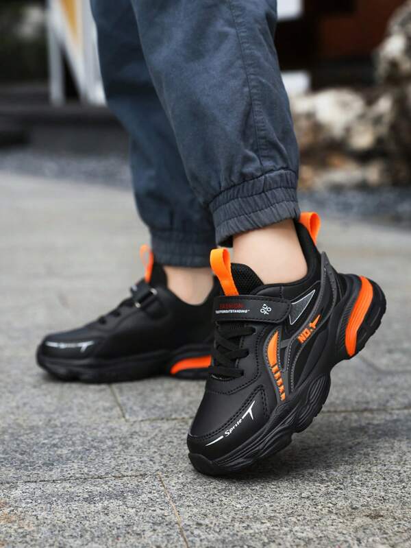 Teenagers' Sports Shoes, Back To School Casual Sports Shoes, EVA Lightweight Non-Slip Durable Sole, PU Leather Upper Easy To Maintain