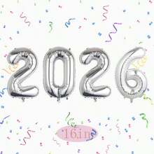 Zestaw 4 balonów foliowych z cyframi 2026, 32 cale, 2026, dekoracje imprezowe, idealne na przyjęcia urodzinowe, spotkania, rocznice, święta, imprezy plenerowe, tworzenie atmosfery, tło do zdjęć