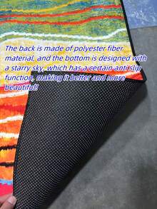 1 件多色条纹天鹅绒长条地毯，适用于客厅、餐厅、书房、电脑室、卧室，四季皆宜，新品上市，热销，可机洗，天鹅绒材质，亲肤柔软，适用于万圣节、礼物、庆典、派对、不给糖就捣蛋、万圣节装饰、个性化家居、时尚家居、客厅地毯、长条地毯、走廊地毯、地毯、厨房地毯