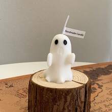 1 Stück Halloween Geist geformte duftende Kerze, handgemachtes duftendes Kerzendekoration, geeignet für Feste, Heimdekoration, Restaurants, Geburtstage, Partys, Badezimmer