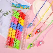 12/24pcs Football Themed Sports Party Set Soccer Whistle Birthday Party Cheer Props Football Referee Whistle - Multicolor - View 4