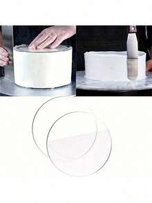 1pc Acrylic Cake Base, Round Acrylic Cake Board, Acrylic Cake Decorating Plate, 1/8 Inch Thick, Versatile Round Base Suitable For Decoration And Baking, Perfect For Birthdays And Holidays - Multicolor - View 10