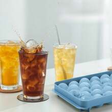 Homemade Ice Cube Mold  Spherical Ice Grid With Lid Household Frozen Ice Cube Artifact Creative Internet Celebrity Ice Box - 藍色 - 查看 5